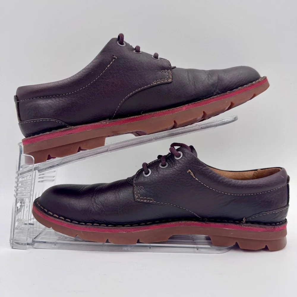 EUC Clarks Men's Dark Brown Leather‎ 1825 Eastridge Low Casual Shoes | Size 9.5